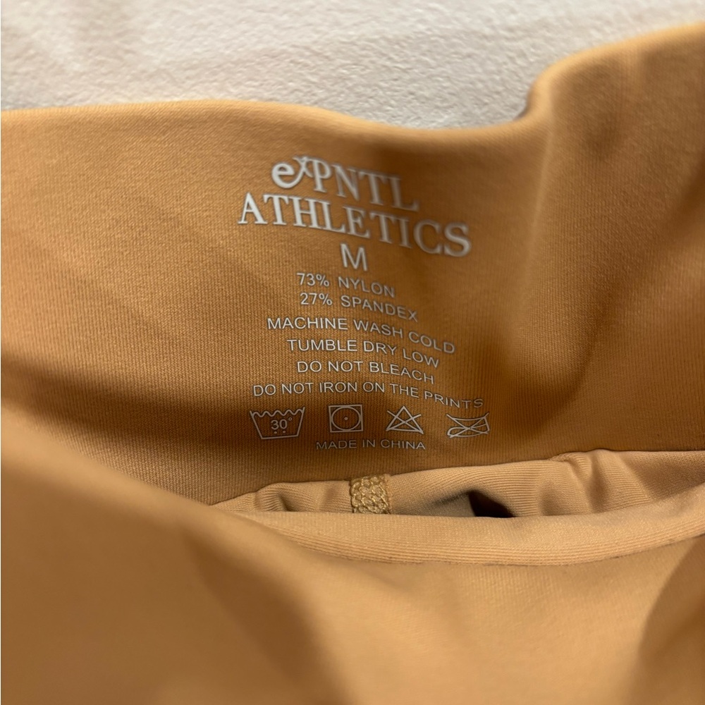 Brown and Tan Women's Athletic Shorts - Picture 3 of 3